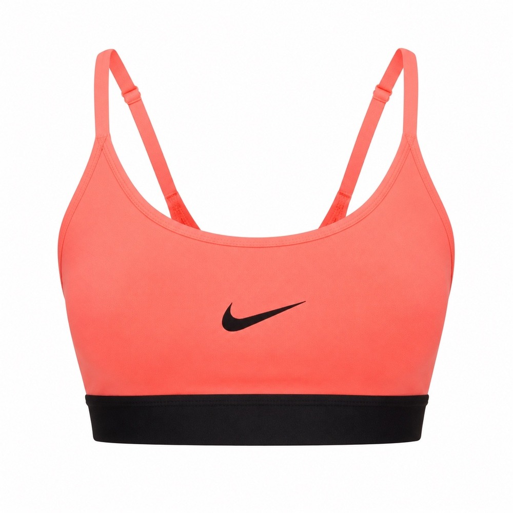 Nike Dri-FIT Women's Medium Indy Sports Bra Coral Pink Strappy Athletic Training